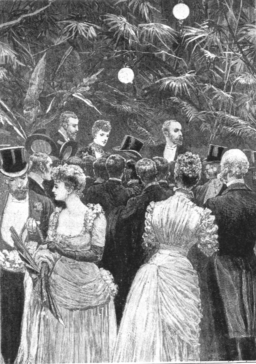 Princezna Alexandra prodávající květiny na slavnosti pořádané na pomoc londýnským nemocnicím, 23. července 1884, od Unbekannt