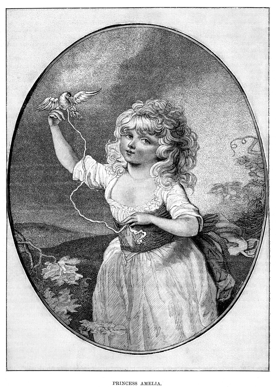 Princezna Amelia, nejmladší dcera George III a královny Charlotte, 19. století od Unbekannt
