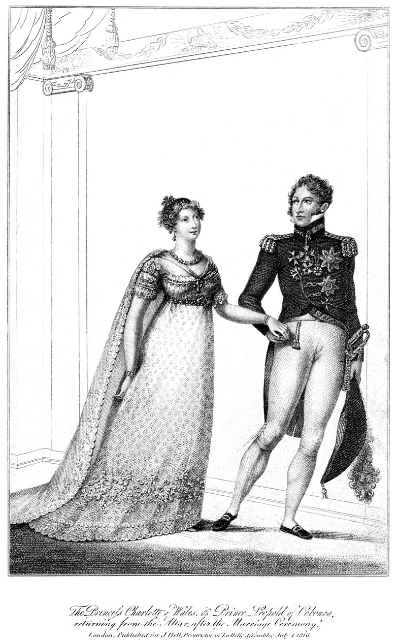Princezna Charlotte a princ Leopold, 1816 od Unbekannt