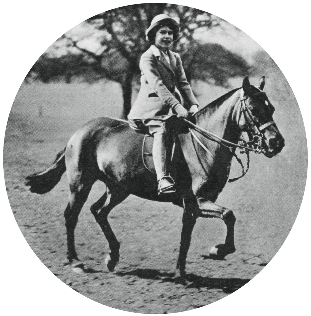 Princezna Alžběta na koni, Windsor Great Park, 1935, 1937 od Unbekannt