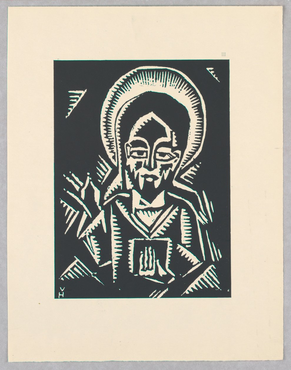 Print, Christos Zehajici, Christ, Plate III, Ethiopie, cili Christos, Madonna a Svati, jak jsem ie videl v illuminacich starych ethiopskych kodexu Portfolio od Unbekannt