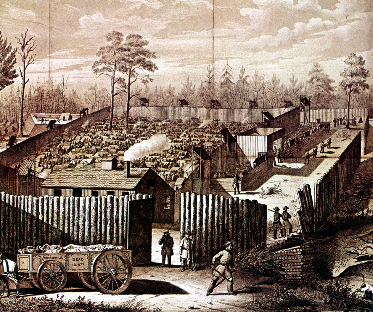 Vězeňská palisáda v Andersonville, Georgia, Americká občanská válka, 1861-1865 od Unbekannt