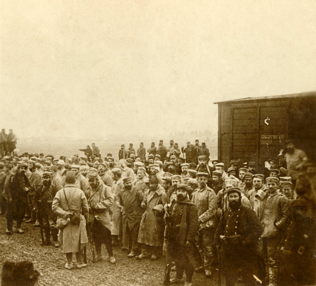 Vězni v Perthes les Hurlus, severní Francie, c1914-c1918 od Unbekannt