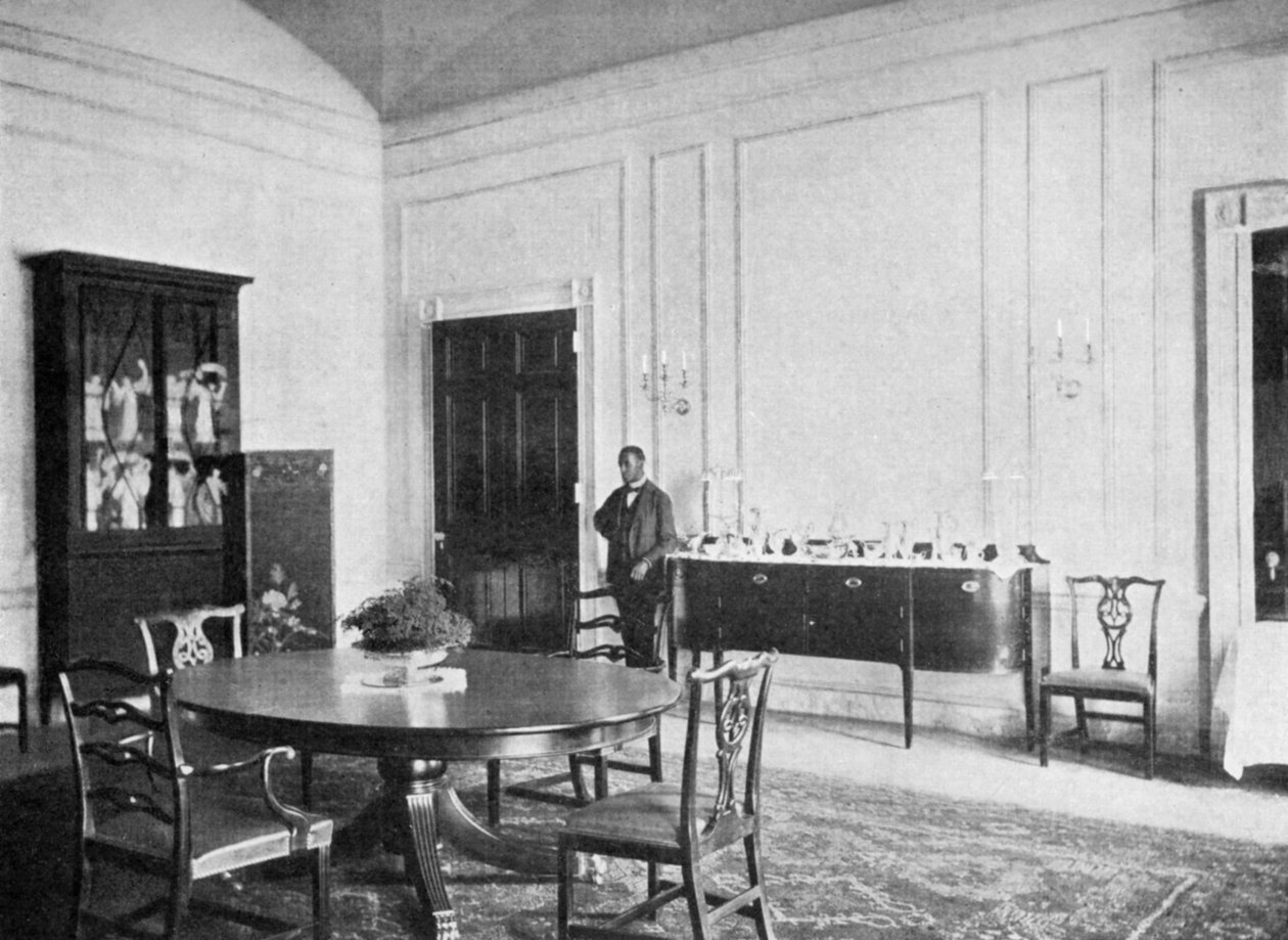 Soukromá jídelna v Bílém domě, Washington DC, USA, 1908 od Unbekannt