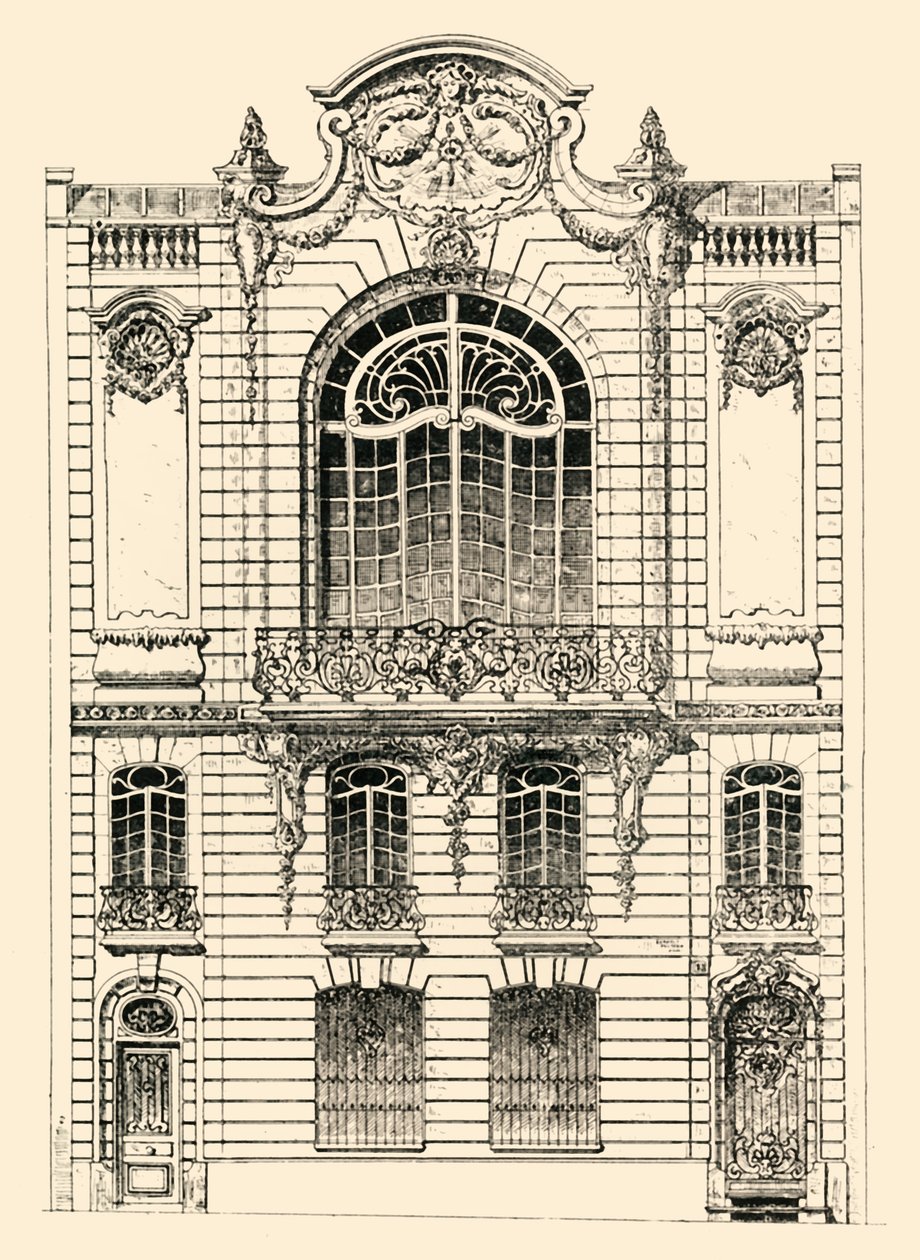 Soukromý dům v Paříži, 1903. od Unbekannt