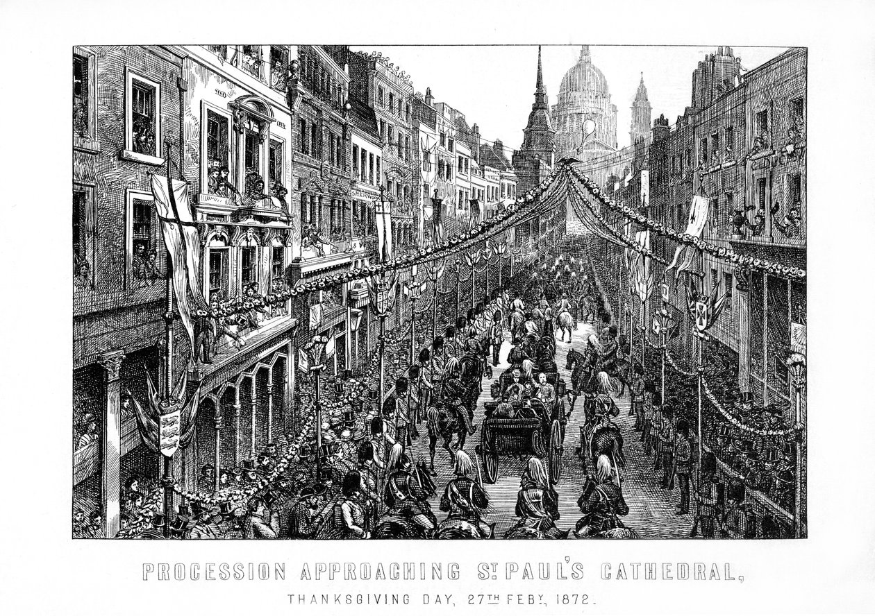 Průvod ke katedrále svatého Pavla, Den díkůvzdání, 27. února 1872, 1899 od Unbekannt