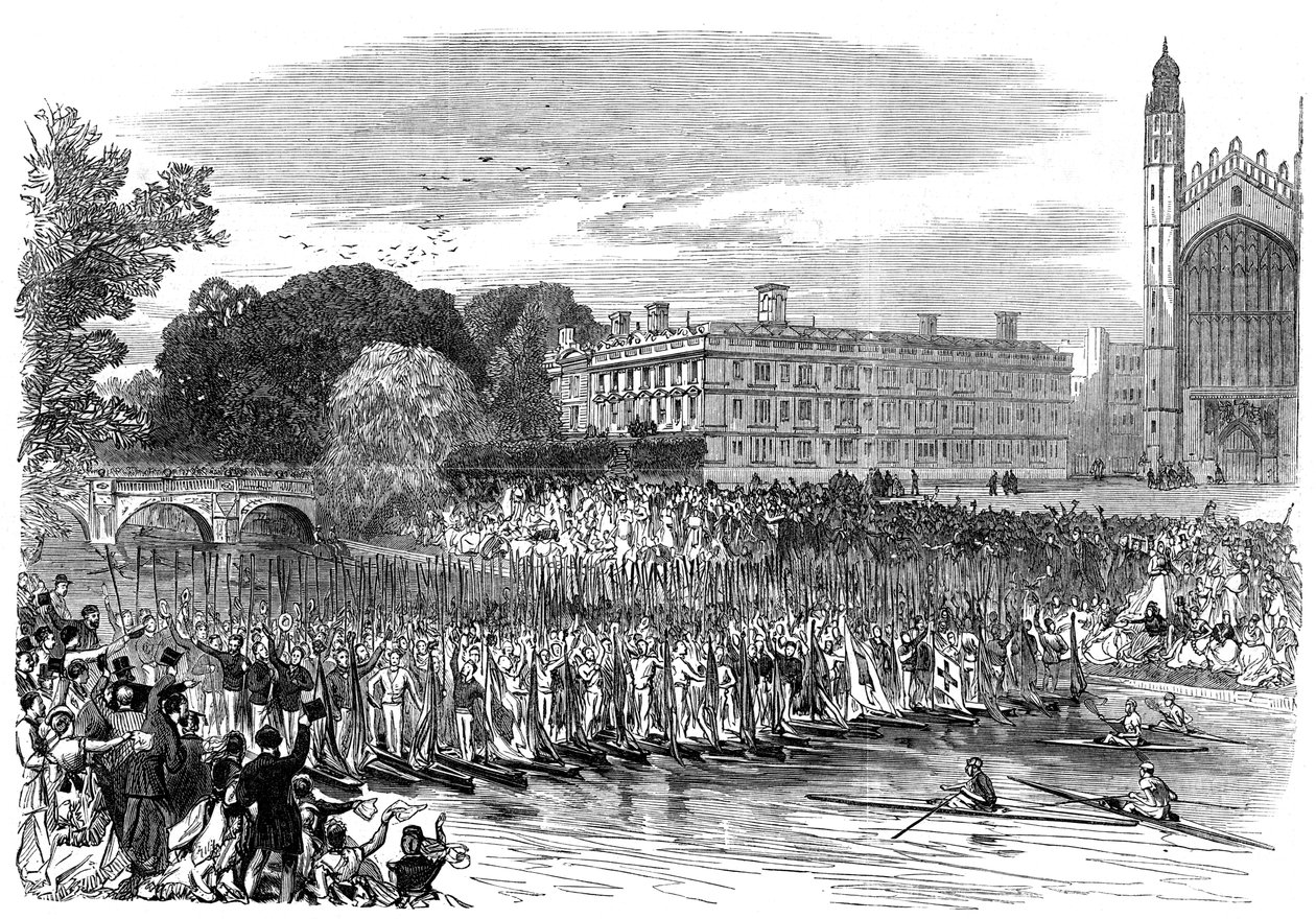 Průvod lodí v Cambridge, 1870 od Unbekannt