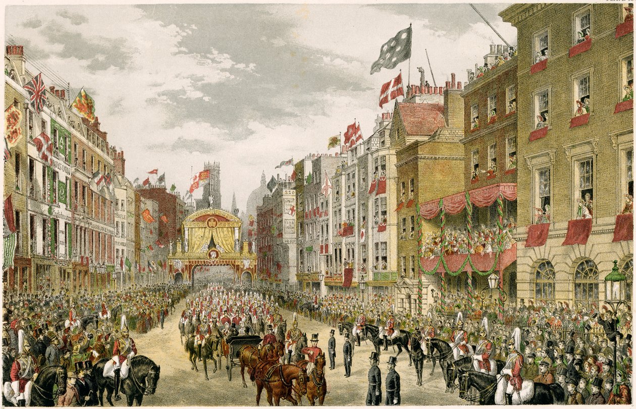 Procesí na Strand, Westminster, Londýn, 1863 od Unbekannt