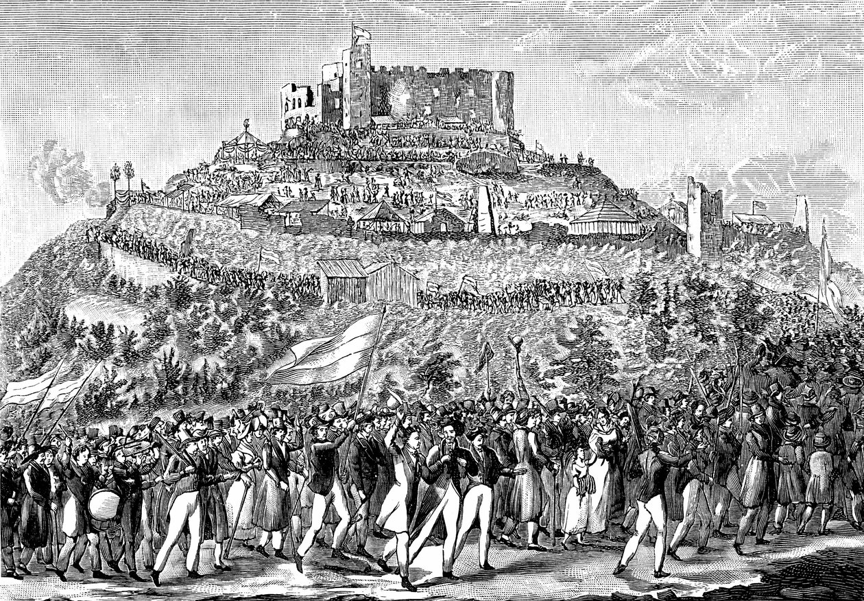 Průvod na zámek Hambach 27. května 1832. od Unbekannt
