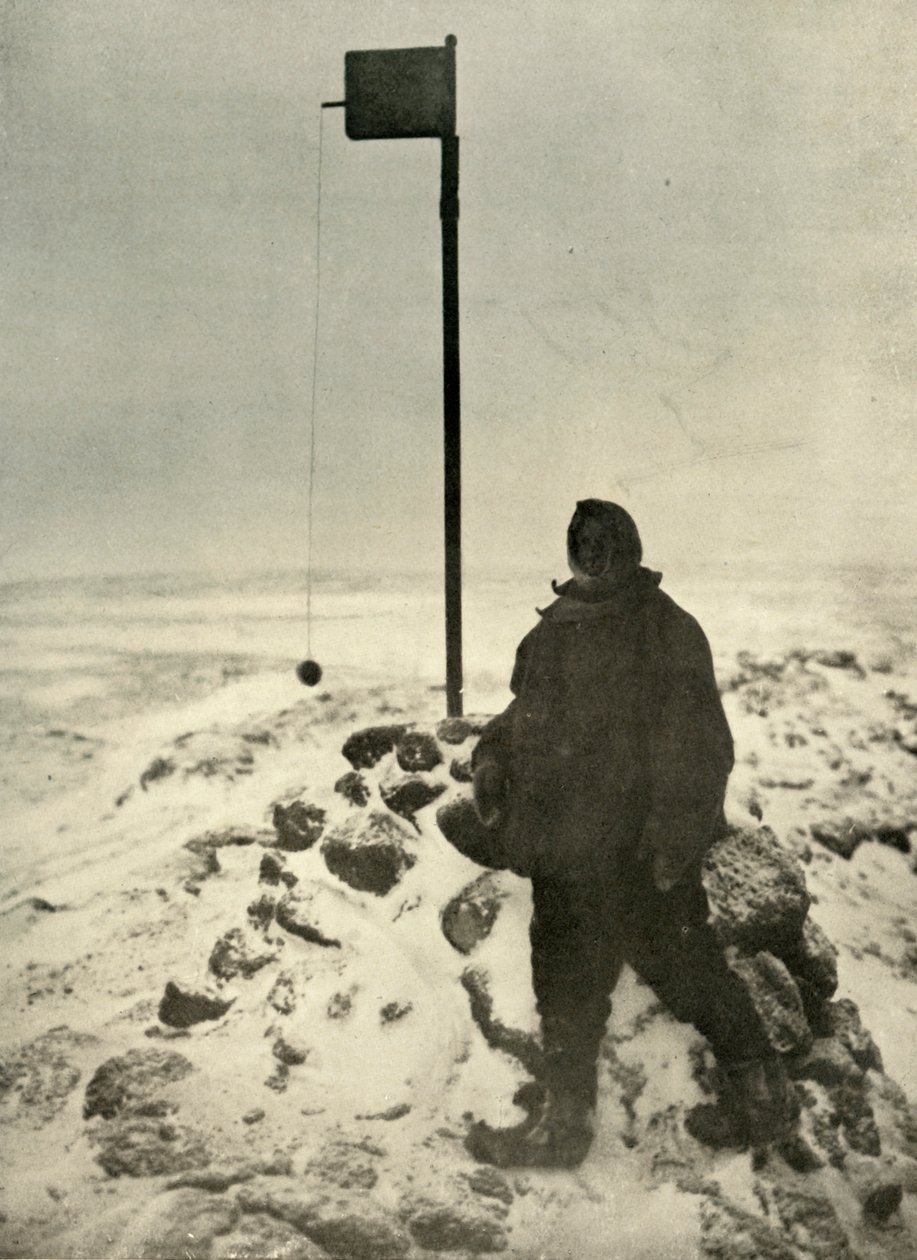 Profesor David Standing By Mawsons Anemometer, c1908, 1909. od Unbekannt