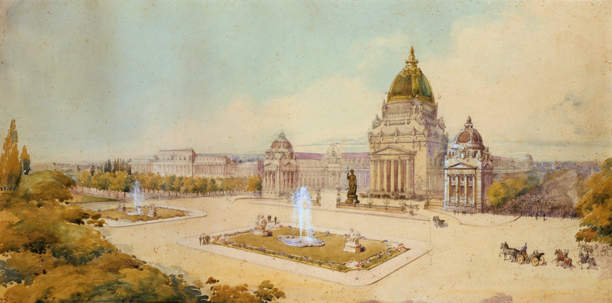 Projekt velkého výstaviště, Paříž, 1893 od Unbekannt