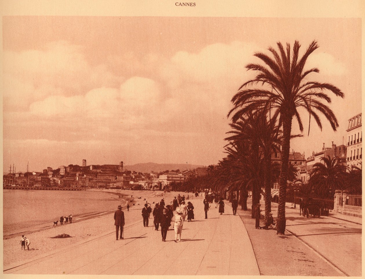 Promenade de la Croisette a Mont Chevalier, Cannes, 1930. od Unbekannt