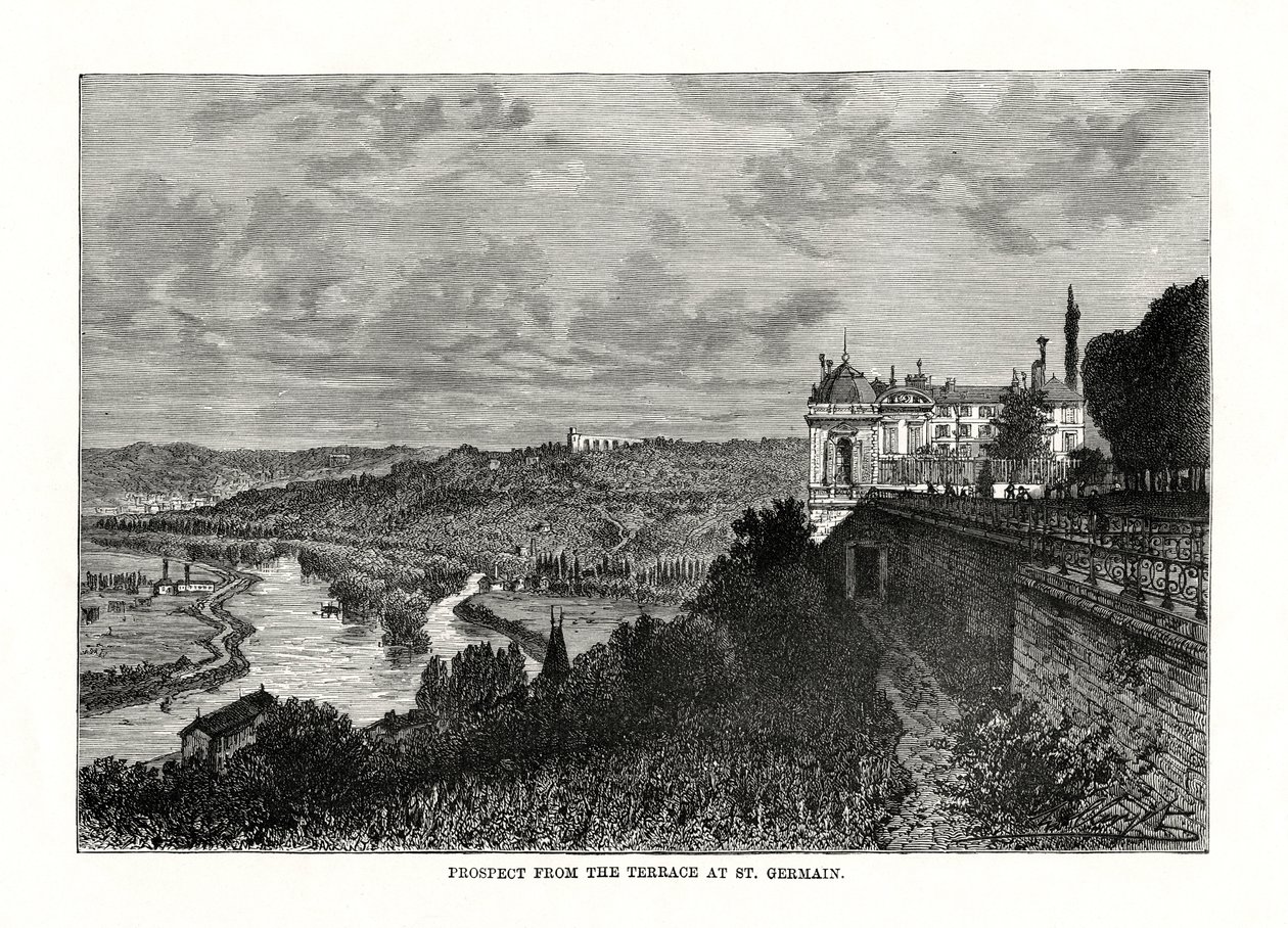 Vyhlídka z terasy v St Germain, Francie, 1879 od Unbekannt