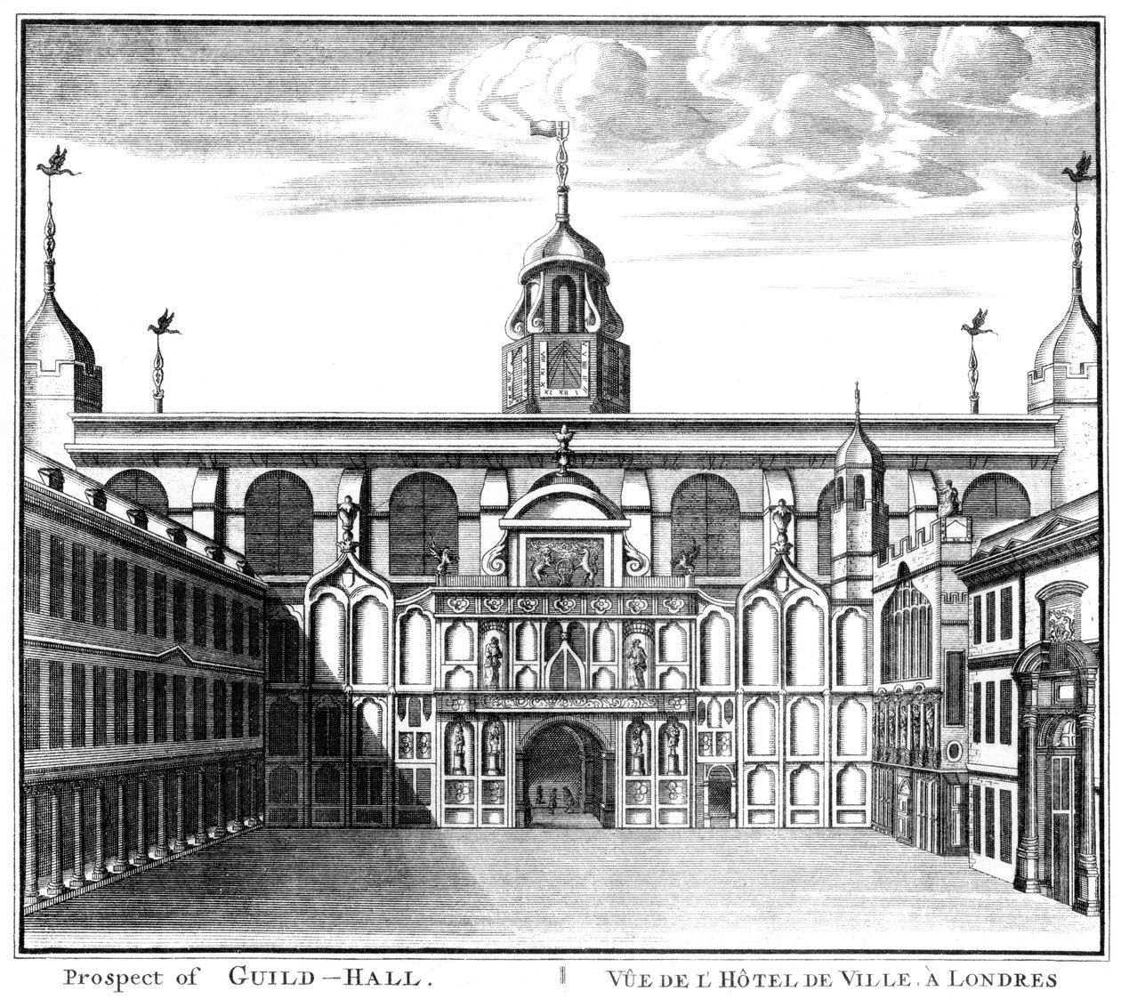 Prospect of Guildhall, City of London, 1886 od Unbekannt