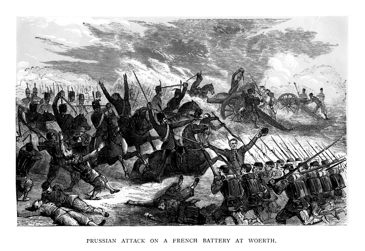 Pruský útok na francouzskou baterii ve Woerth, 1793, 1875 od Unbekannt