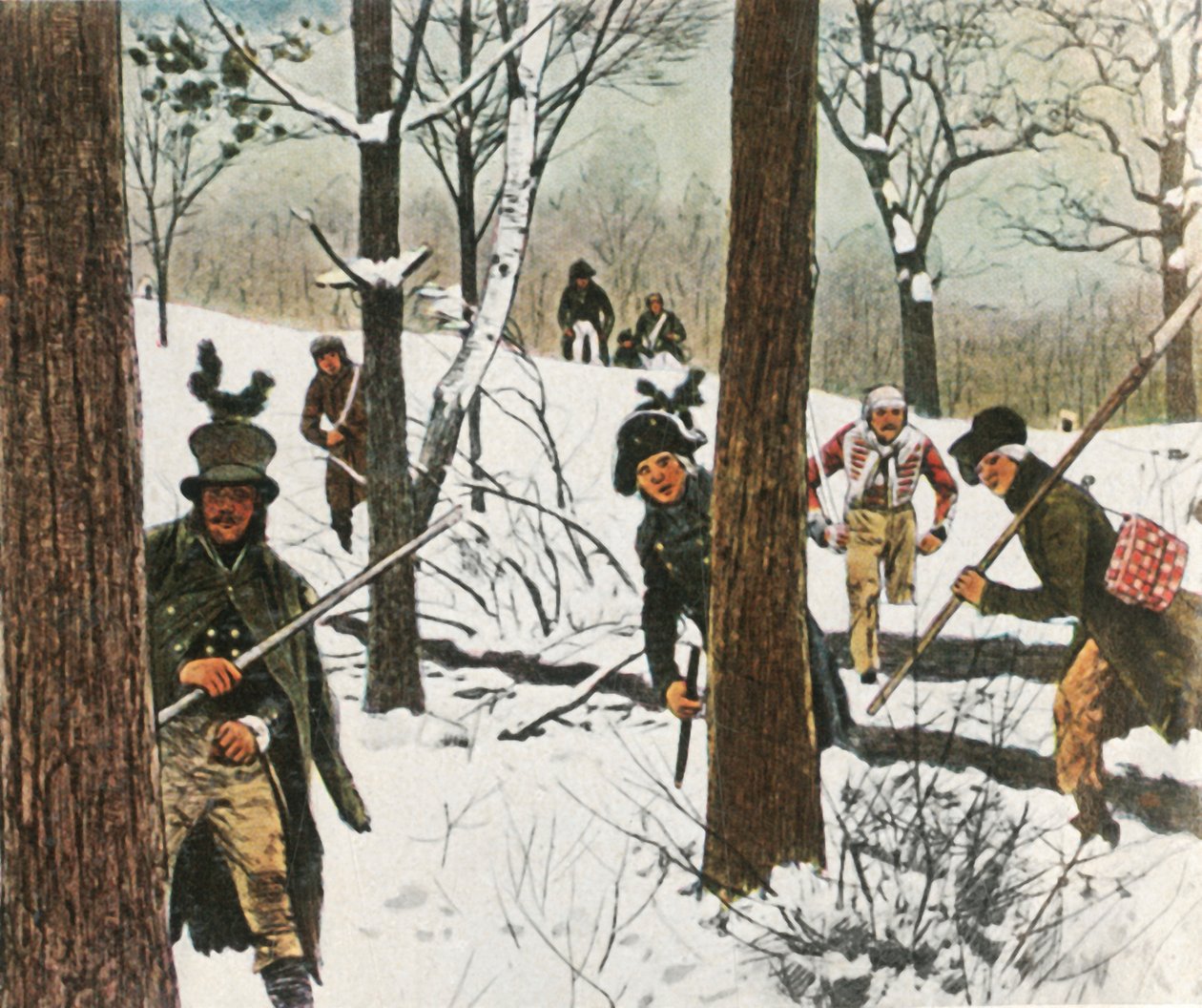 Pruští vojáci unikli francouzskému vězení, leden 1807, 1936. od Unbekannt