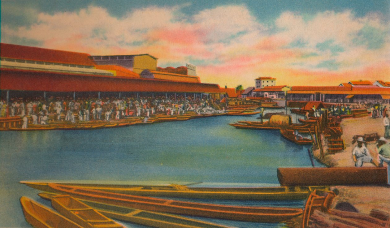 Veřejný trh, Barranquilla, c1940 od Unbekannt