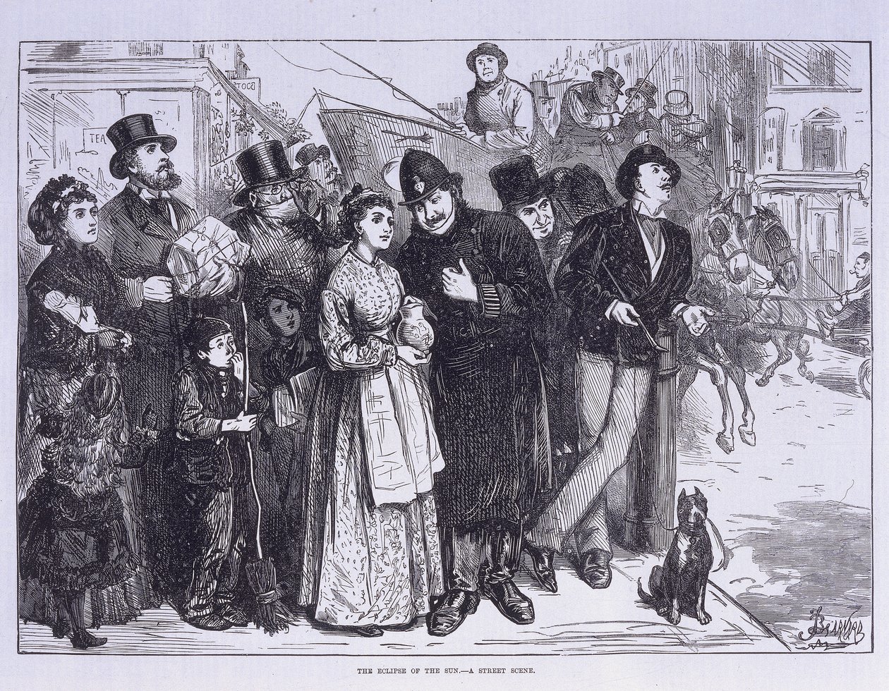 Veřejný svědek zatmění Slunce, Londýn, c1870 od Unbekannt