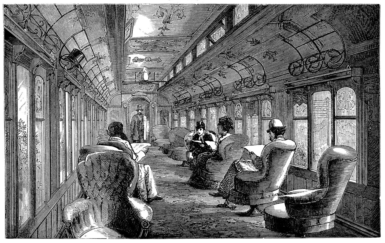 Pullman salonní vůz na Midland Railway, Anglie, 1876 od Unbekannt