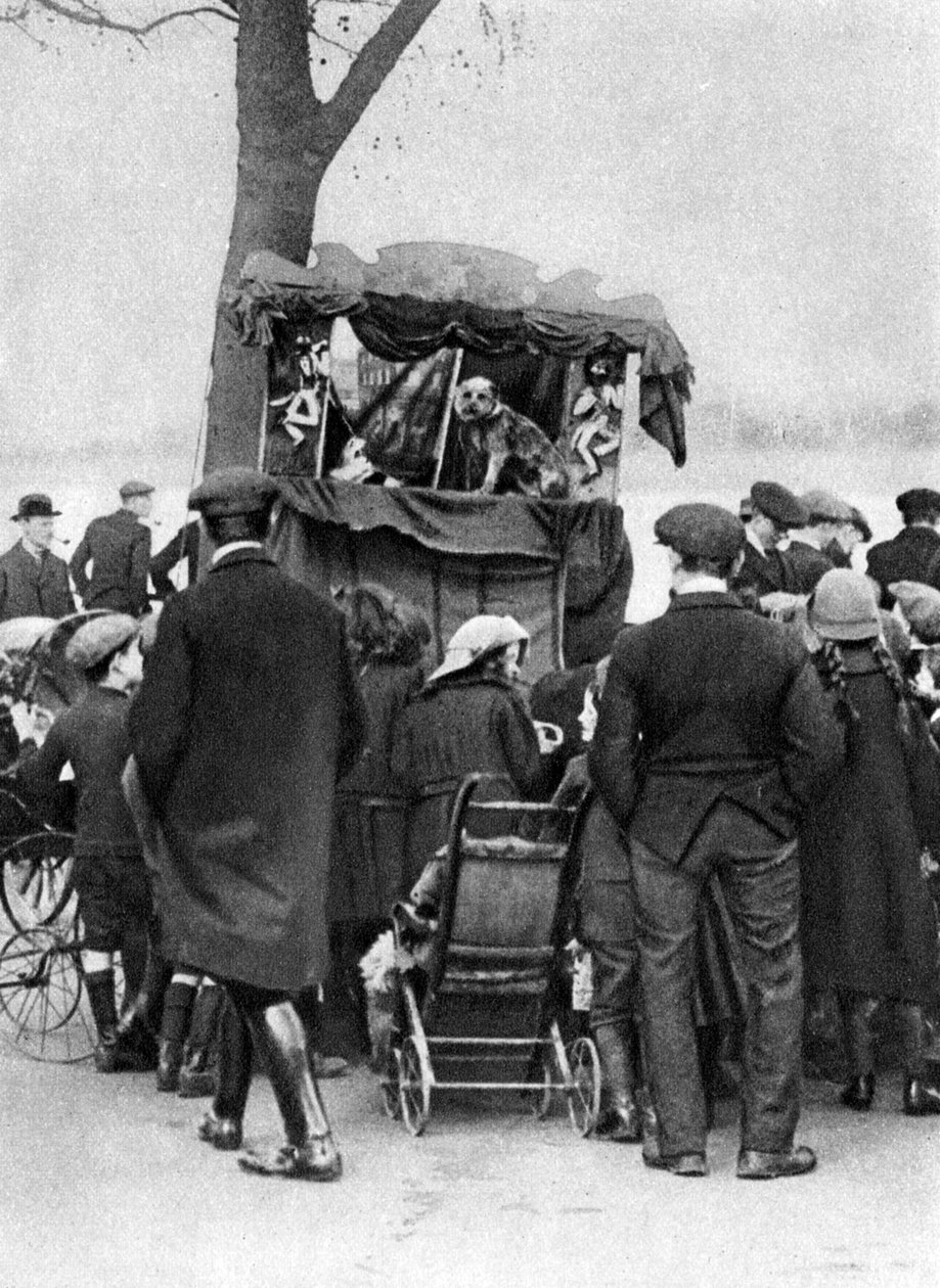 Punch and Judy show v Putney, Londýn, 1926-1927 od Unbekannt