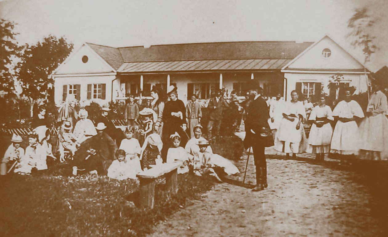 Petr I. Čajkovskij 1840-1893 s rodinou Davydovů na panství Kamenka od Unbekannt