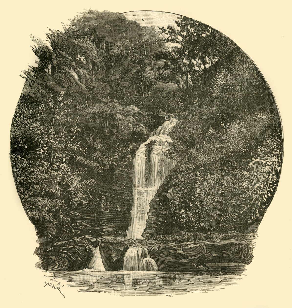 Pyrddin Falls, Vale of Neath, 1898. od Unbekannt