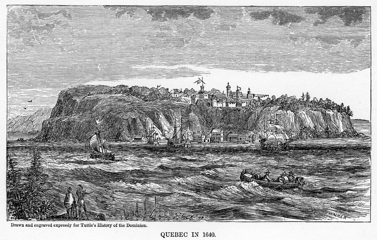 Quebec v roce 1640, 1877 od Unbekannt
