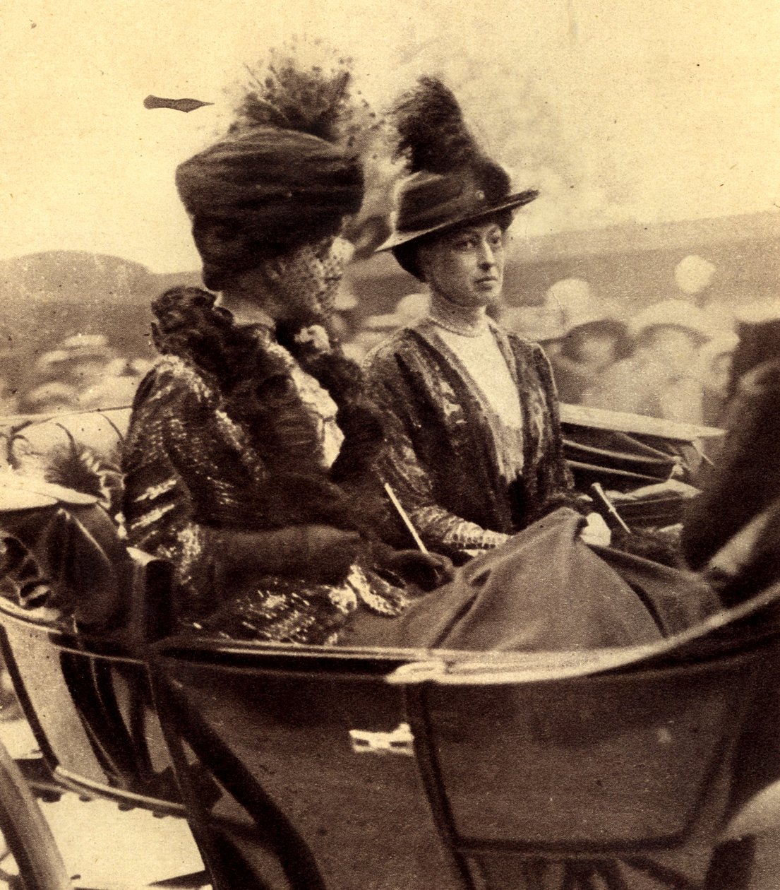 Královna Alexandra Dánská a princezna Viktorie přijíždějící do katedrály St. Pauls od Unbekannt