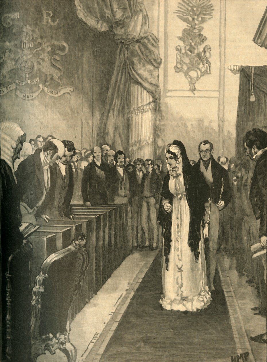Královna Caroline vstoupila do Sněmovny lordů během jejího soudu, Westminster, Londýn, 1820 c1890. od Unbekannt
