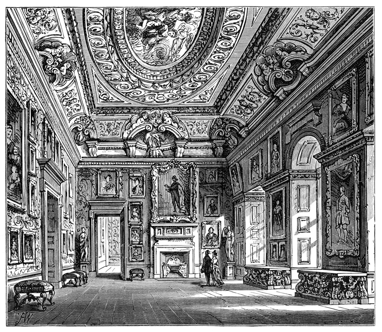 Přijímací pokoj královny Karolíny, Kensingtonský palác, Londýn, 1900 od Unbekannt