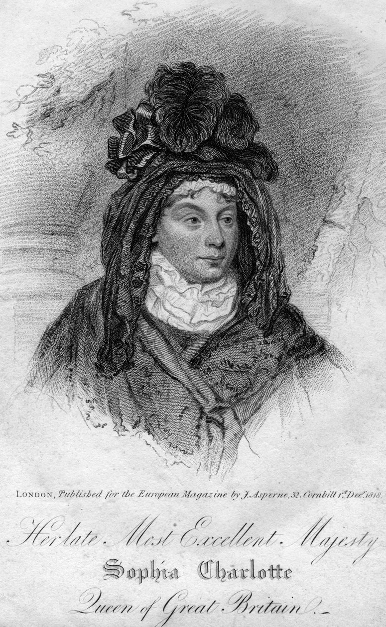 Královna Charlotte, královna choť George III Spojeného království, 1818 od Unbekannt