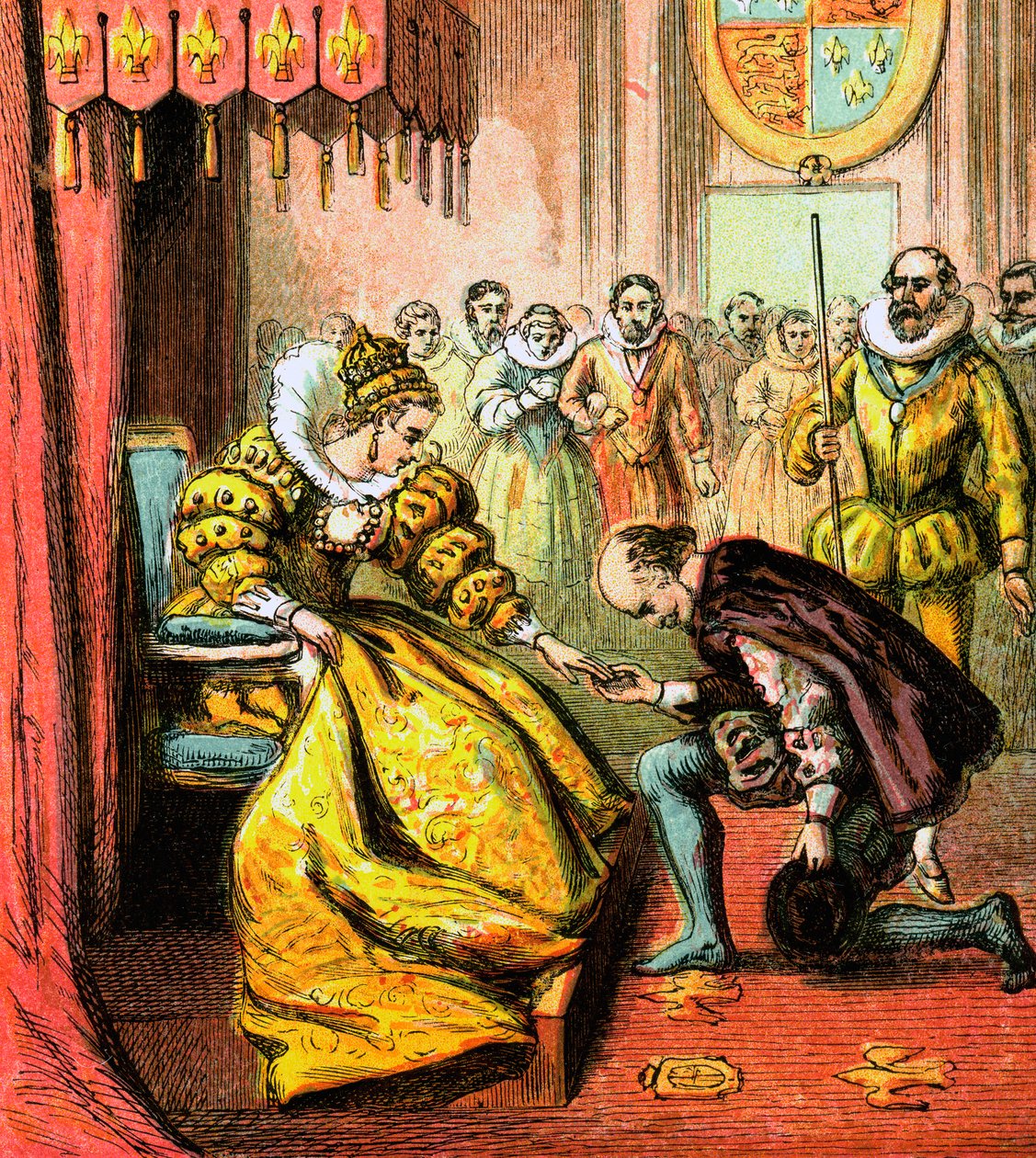 Královna Alžběta a Shakespeare, 16. století, c1850 od Unbekannt