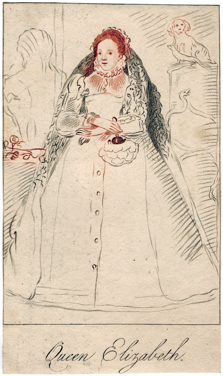Anglická královna Alžběta I., 1533-1603 od Unbekannt
