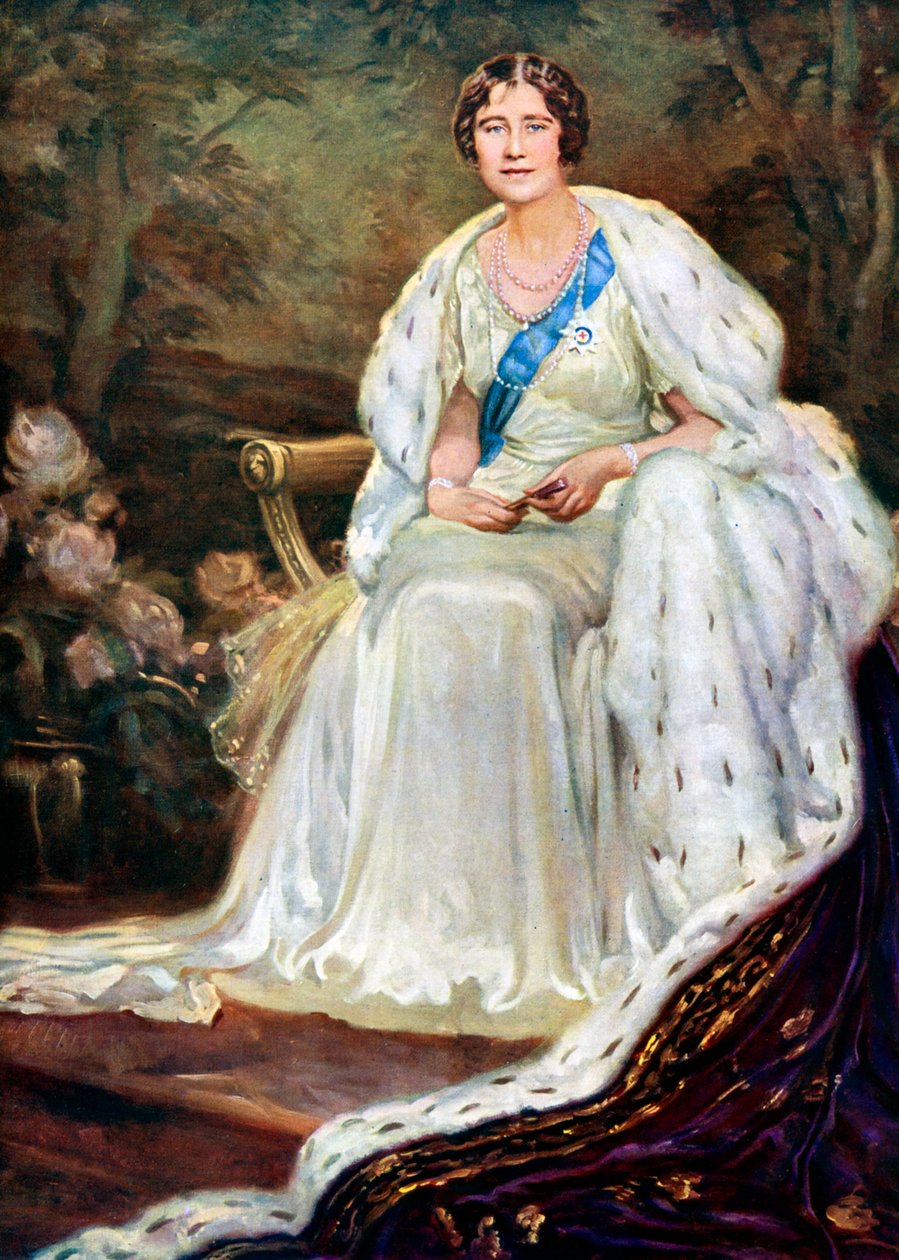 Královna Alžběta v korunovačních róbách, 1937 od Unbekannt