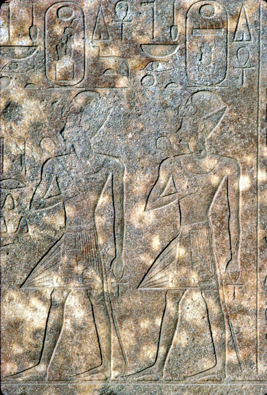 Královna Hatšepsut a její spoluregent faraon Thutmosis III, 18. dynastie. c1503BC-1483BC od Unbekannt