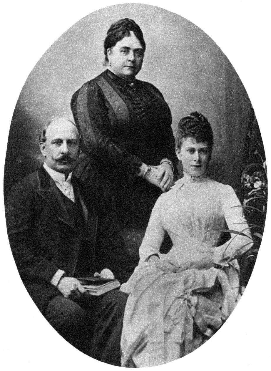 Queen Mary a její rodiče, vévoda a vévodkyně z Tecku, c1890-1900, 1935 od Unbekannt