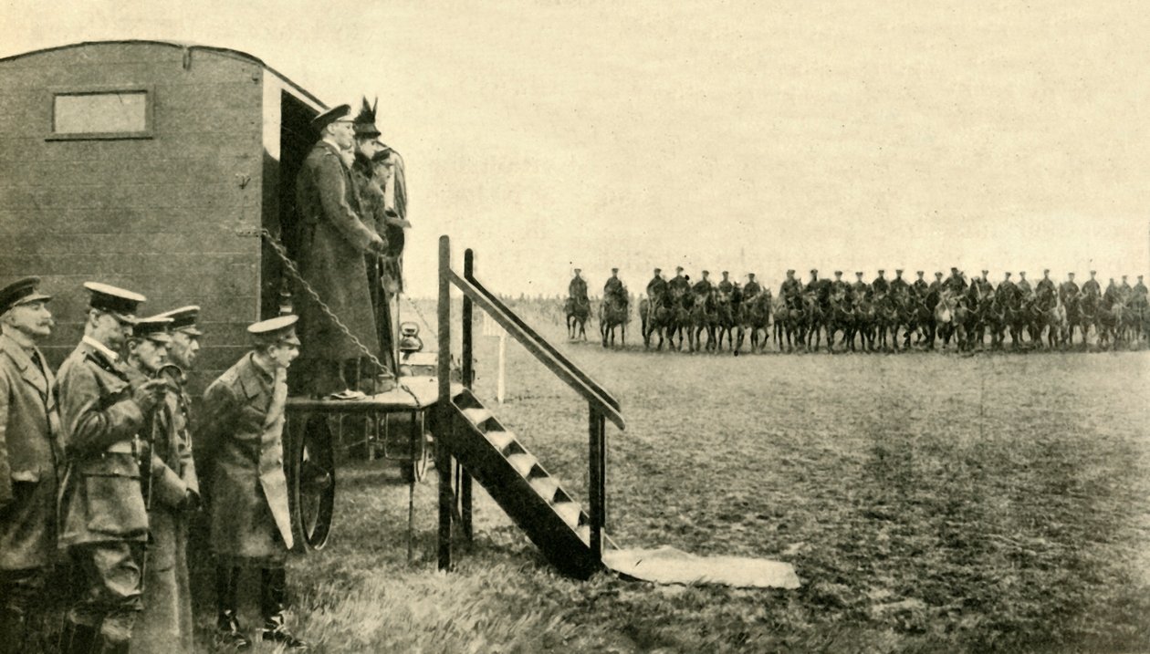Queen Mary of Teck navštěvuje vojáky v Aldershot v Hampshire, první světová válka, 1915, c1920. od Unbekannt