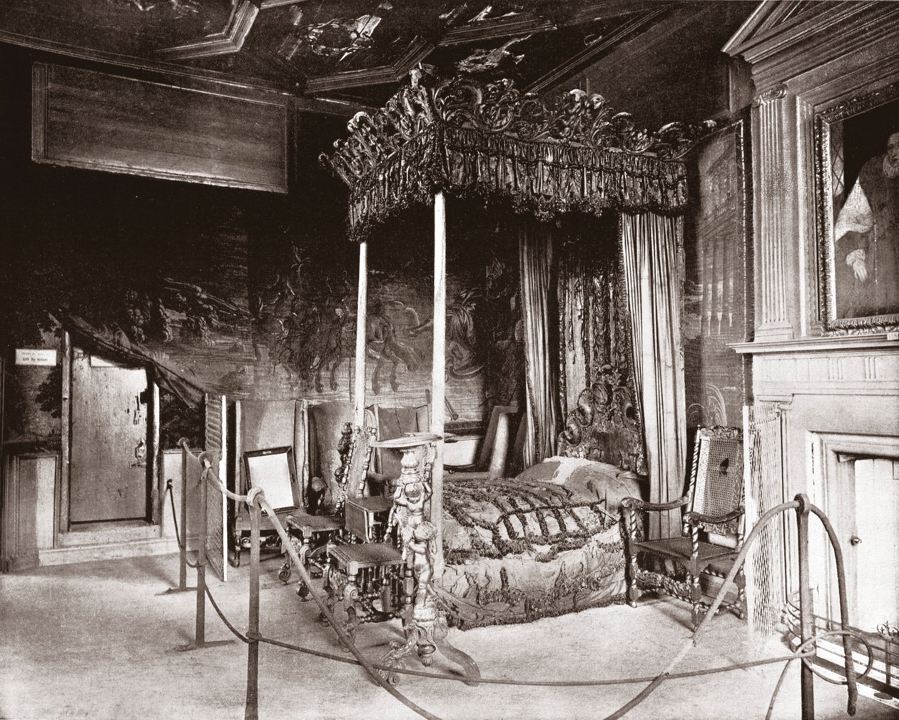 Queen Marys Bedroom v Holyroodhouse, Edinburgh, Skotsko, 1894. od Unbekannt
