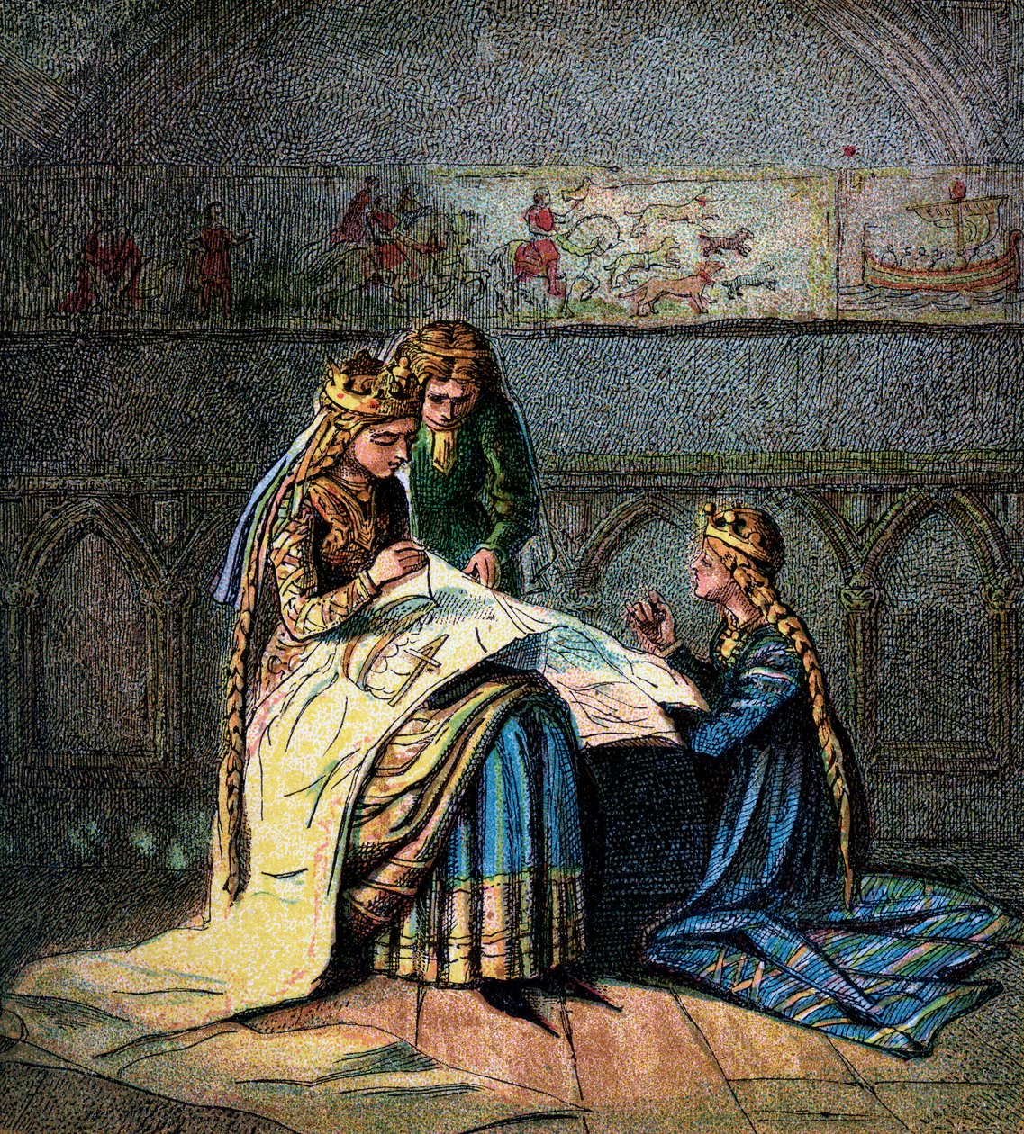 Královna Matilda a její tapisérie, c1850 od Unbekannt