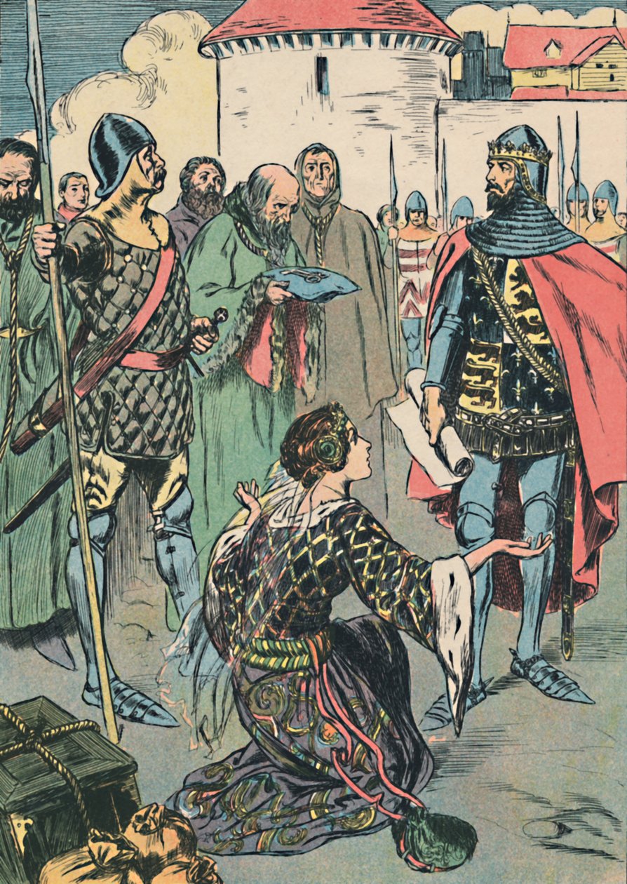 Královna Philippa se přimlouvá za muže z Calais, c1907 od Unbekannt