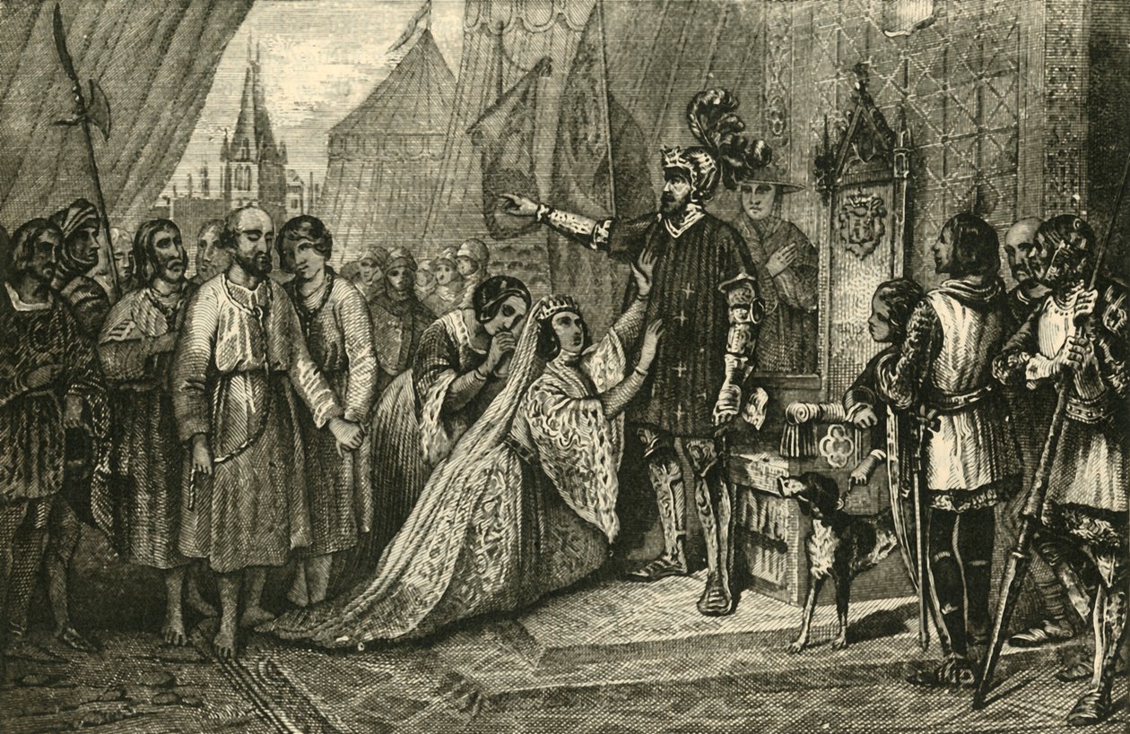 Queen Phillippa Interceding for the Citizens of Calais, 1347, 1890. od Unbekannt