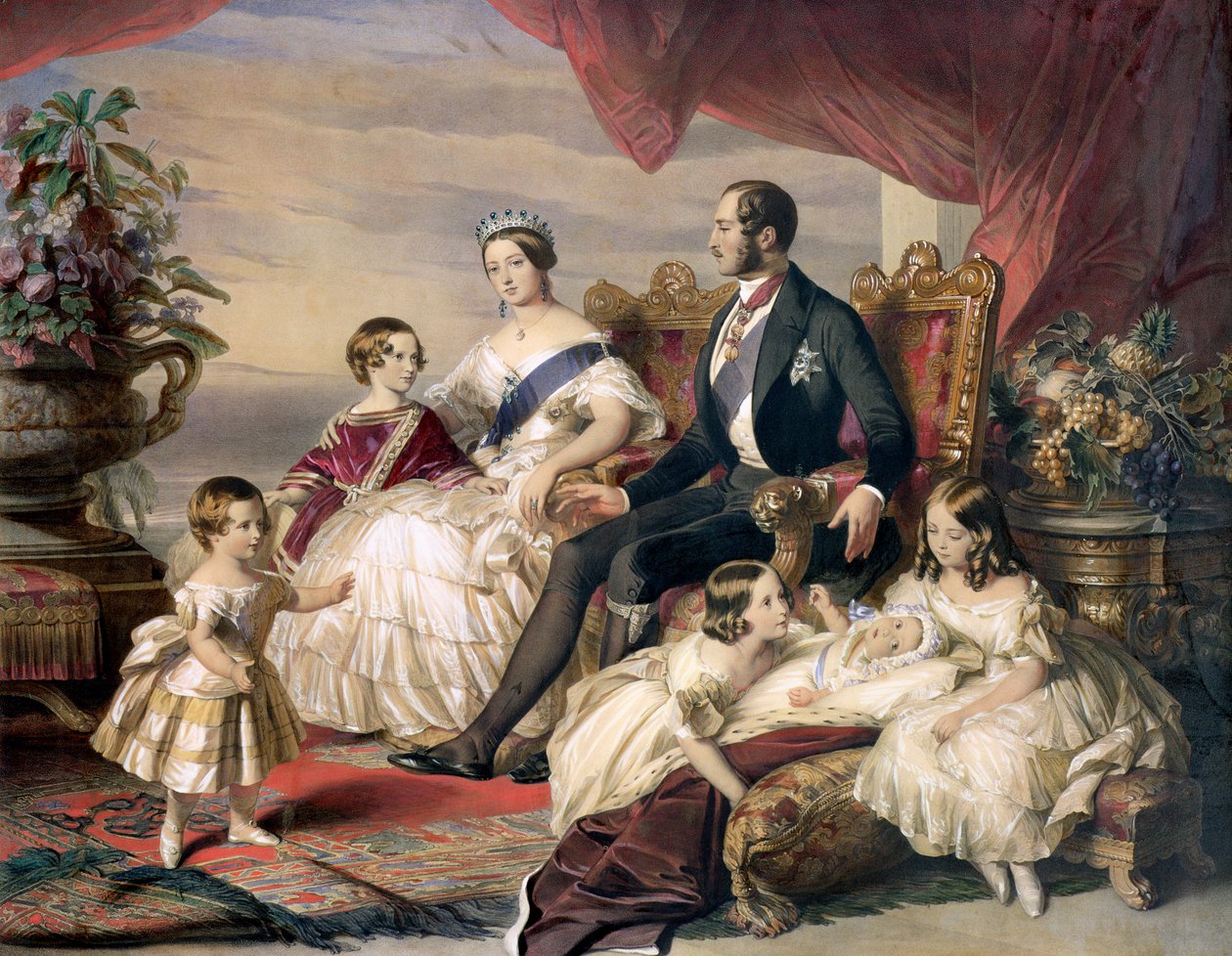 „Královna Viktorie a princ Albert s pěti svými dětmi“, 1846 od Unbekannt