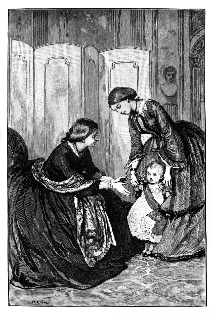 Královna Viktorie a její malý vnuk, princ Wilhelm Pruský, c1883 od Unbekannt