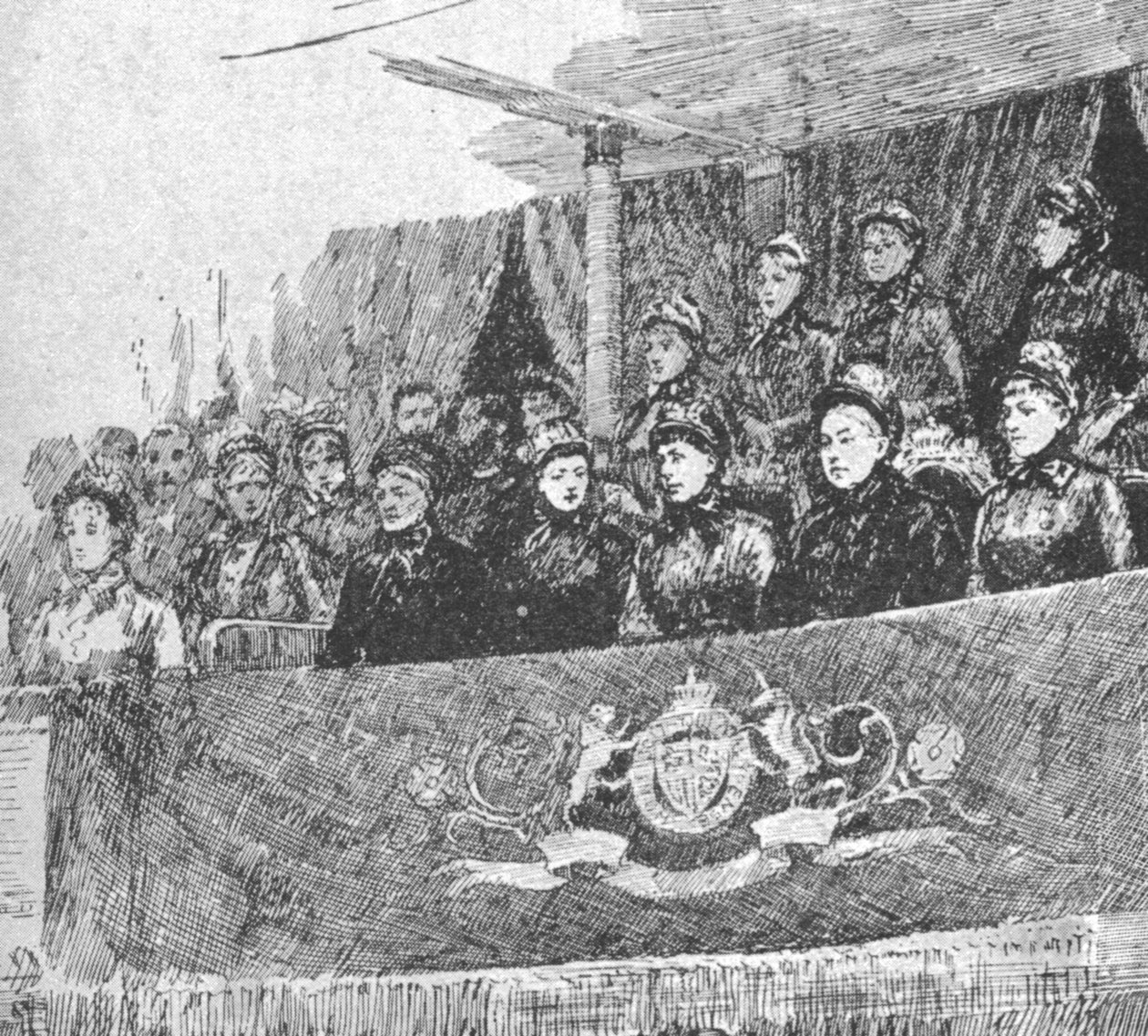 Královna Viktorie na představení...Mors et Vita v Albert Hall, 1886, 1901. od Unbekannt