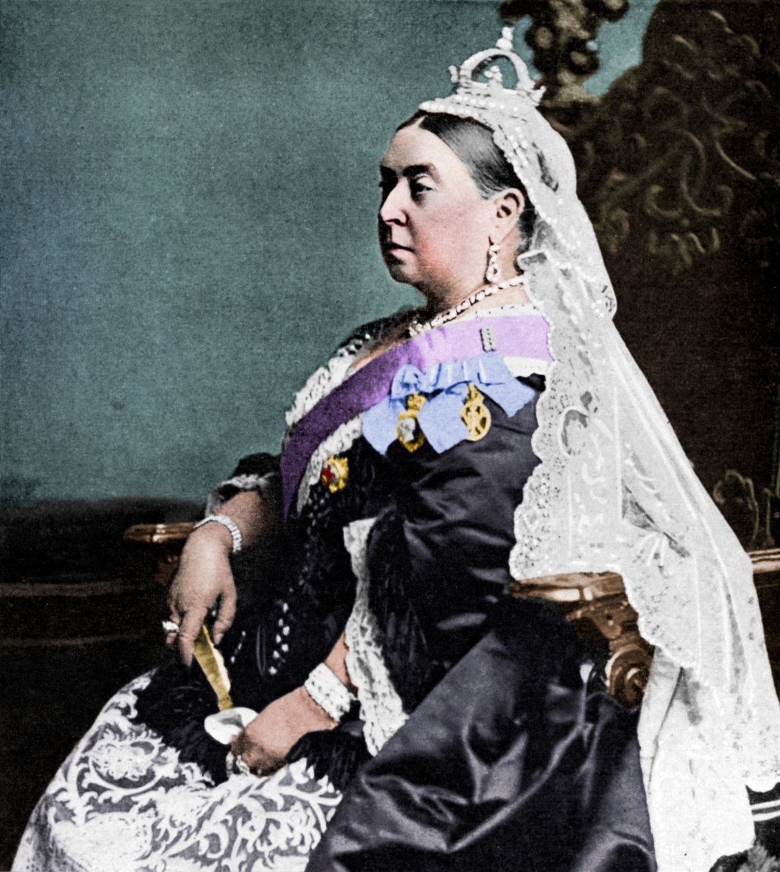 Královna Viktorie ve slavnostním rouchu při jejím Zlatém jubileu, 1887 1951. od Unbekannt