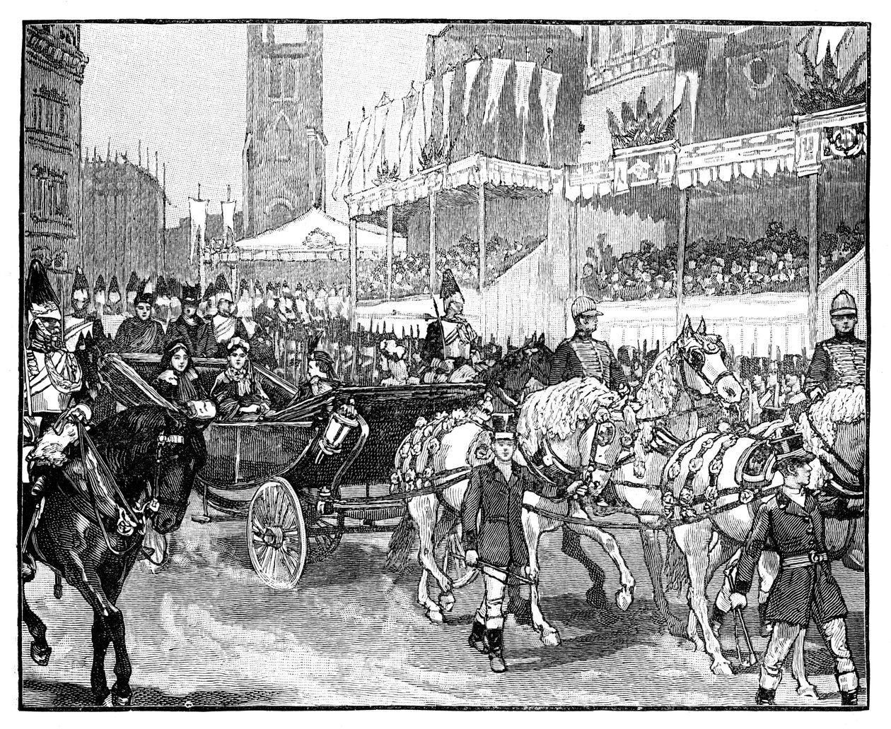 Královna Viktorie otevírá Holborn viadukt, Londýn, 1869 od Unbekannt