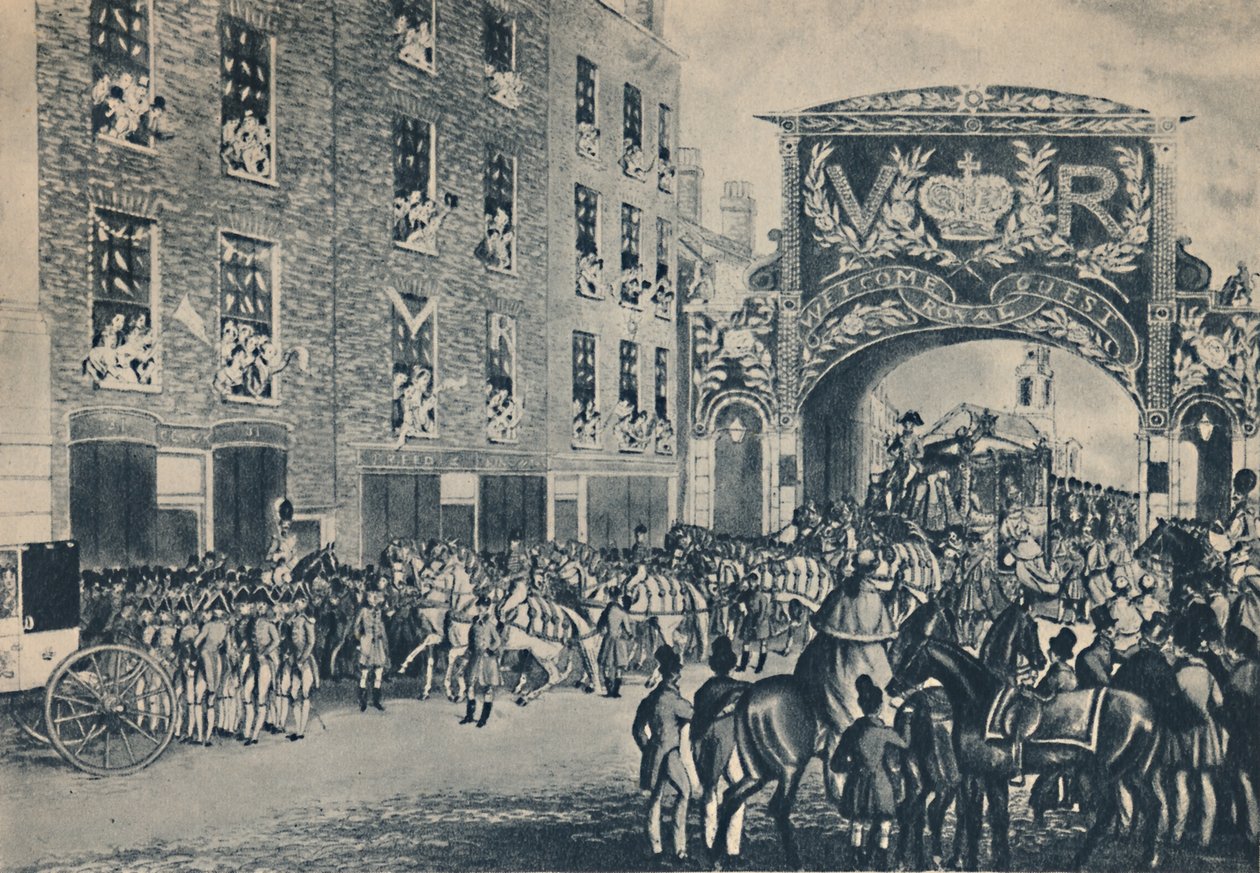 Queen Victorias Entrance To The City On Her Way To The Guildhall, 9. listopadu 1837, 1948. od Unbekannt