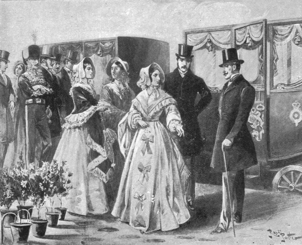 První cesta vlakem Queen Victorias, ze Slough do Paddington, 13. června 1842, 1901. od Unbekannt