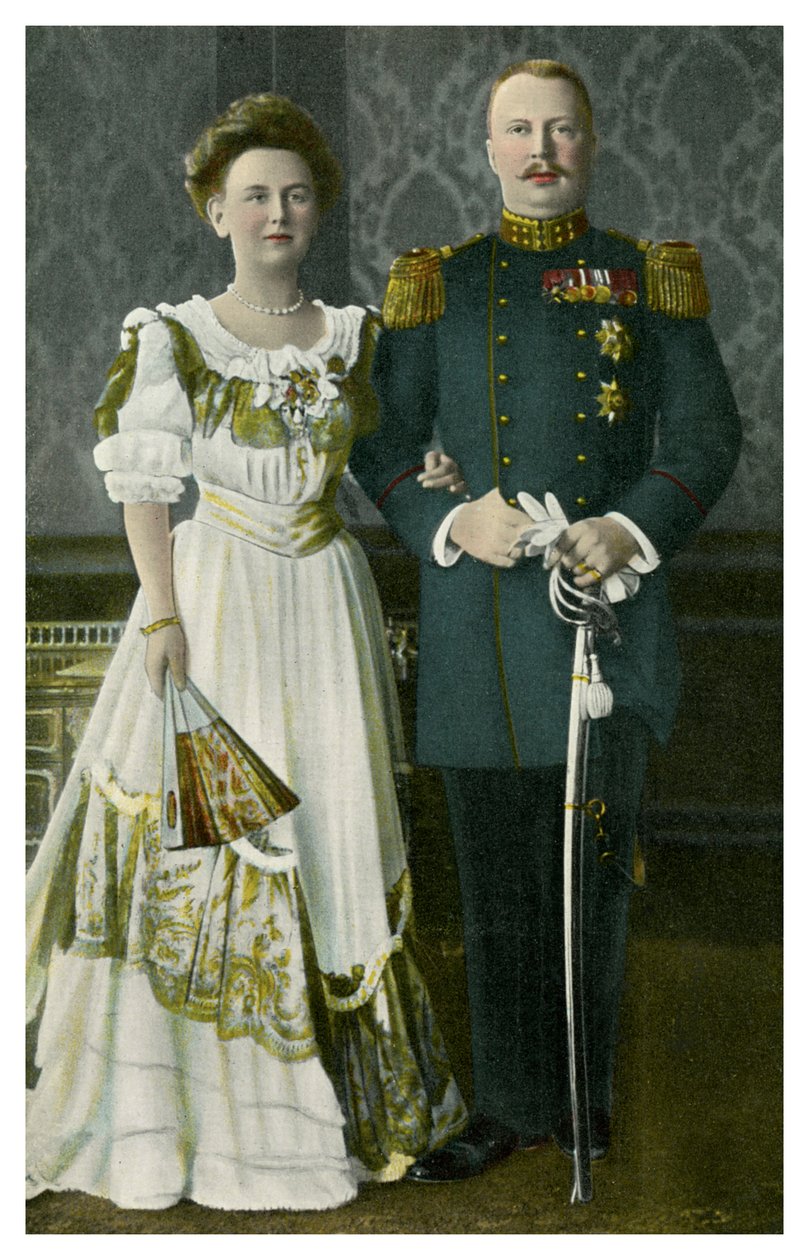 Královna Wilhelmina a princ Henry Nizozemský, c1900-c1910s od Unbekannt