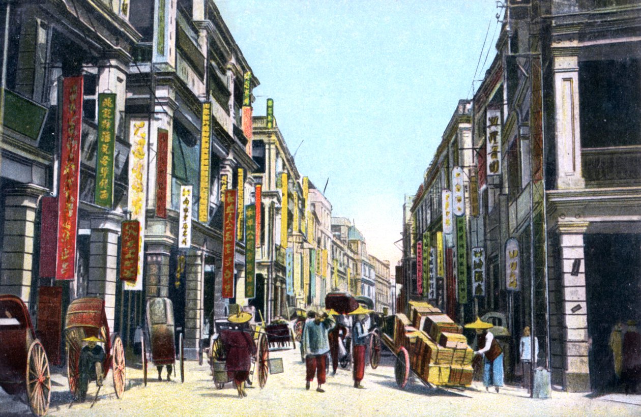 Queens Road Central, Hong Kong, Čína, 1900 od Unbekannt